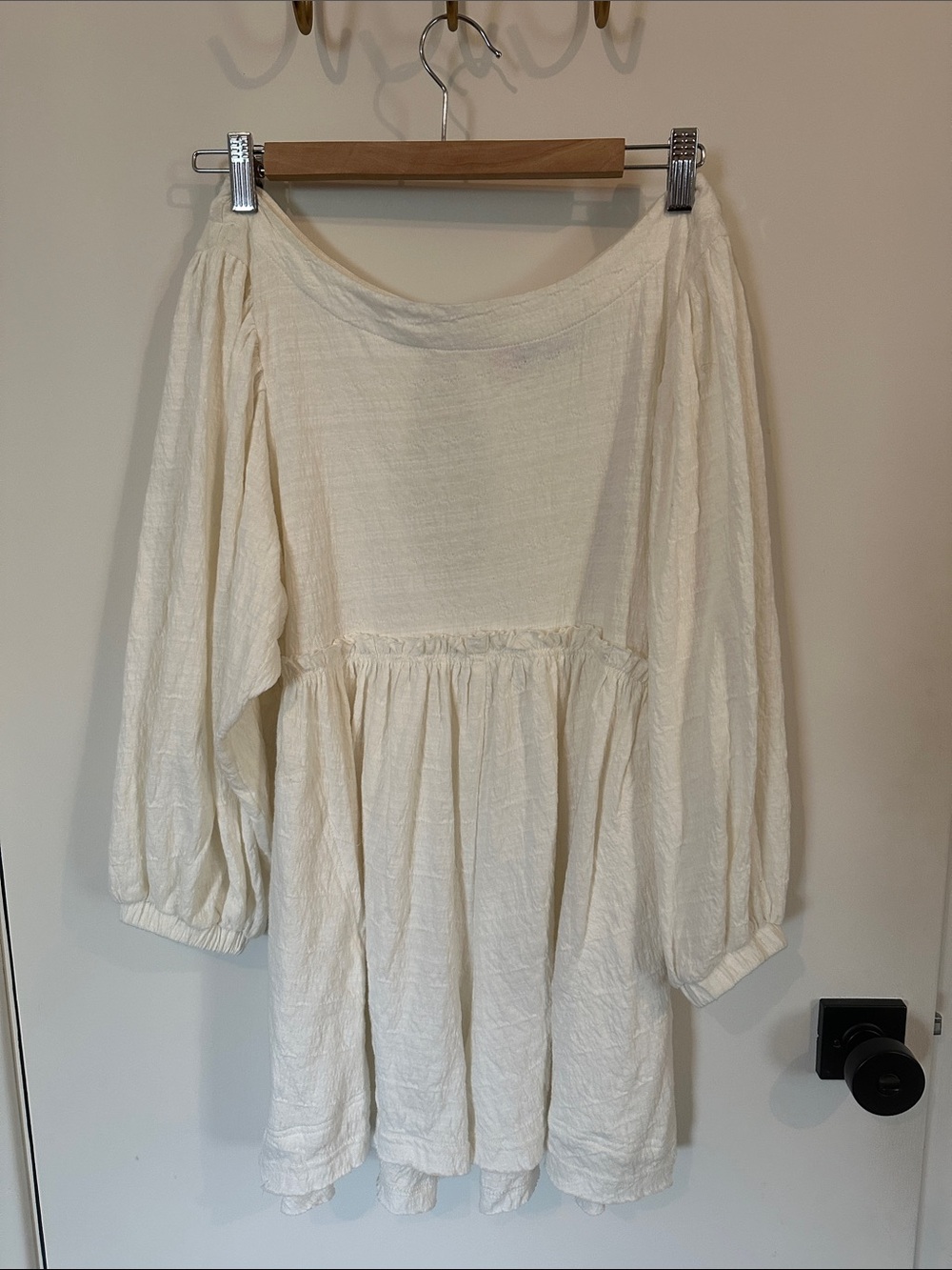 Free People Cream Off-Shoulder Swim Coverup romper